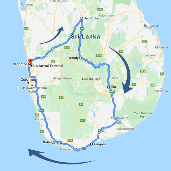 sri lanka travel itinerary 10 days