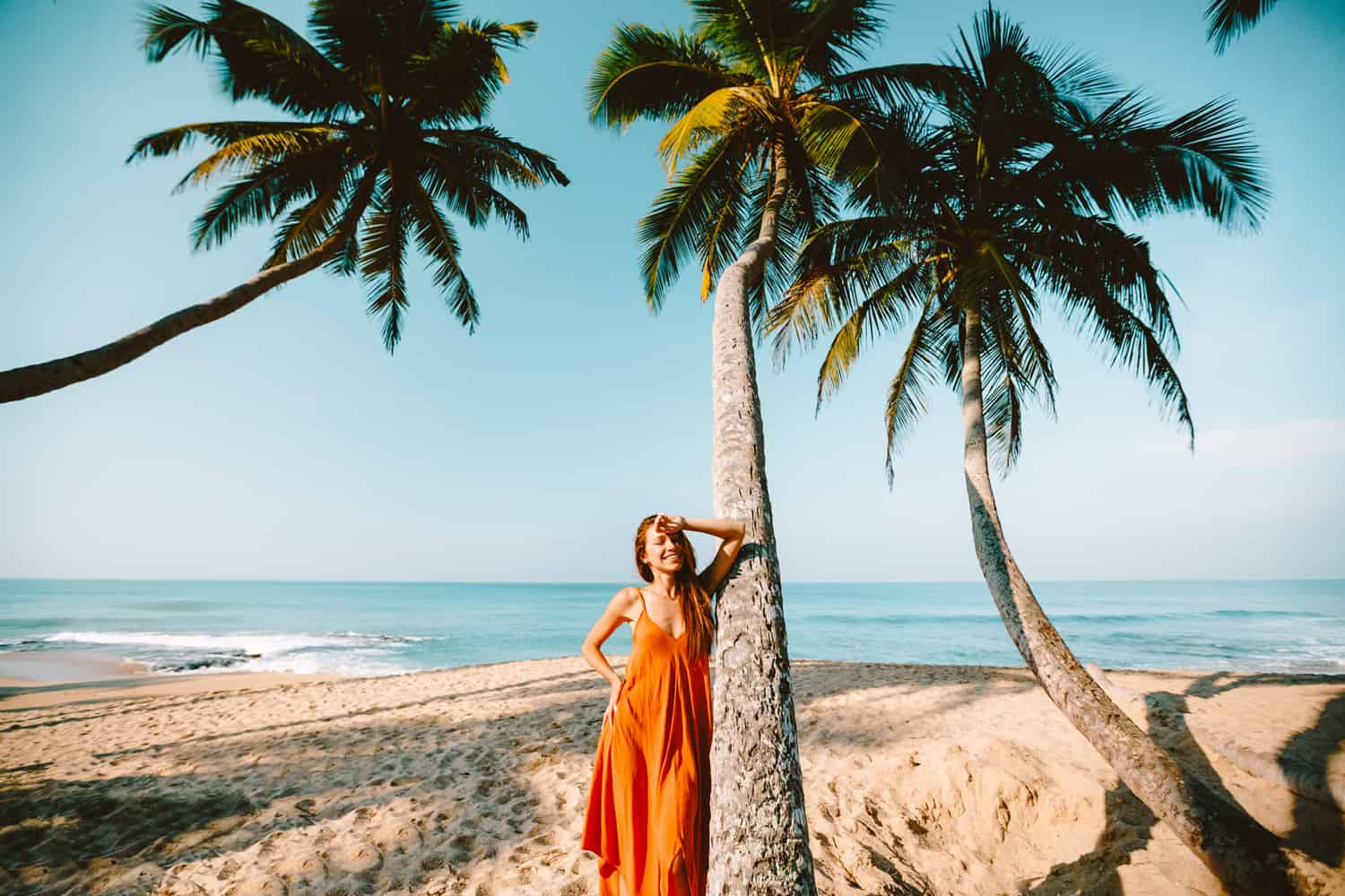 Unawatuna beach in Sri Lanka