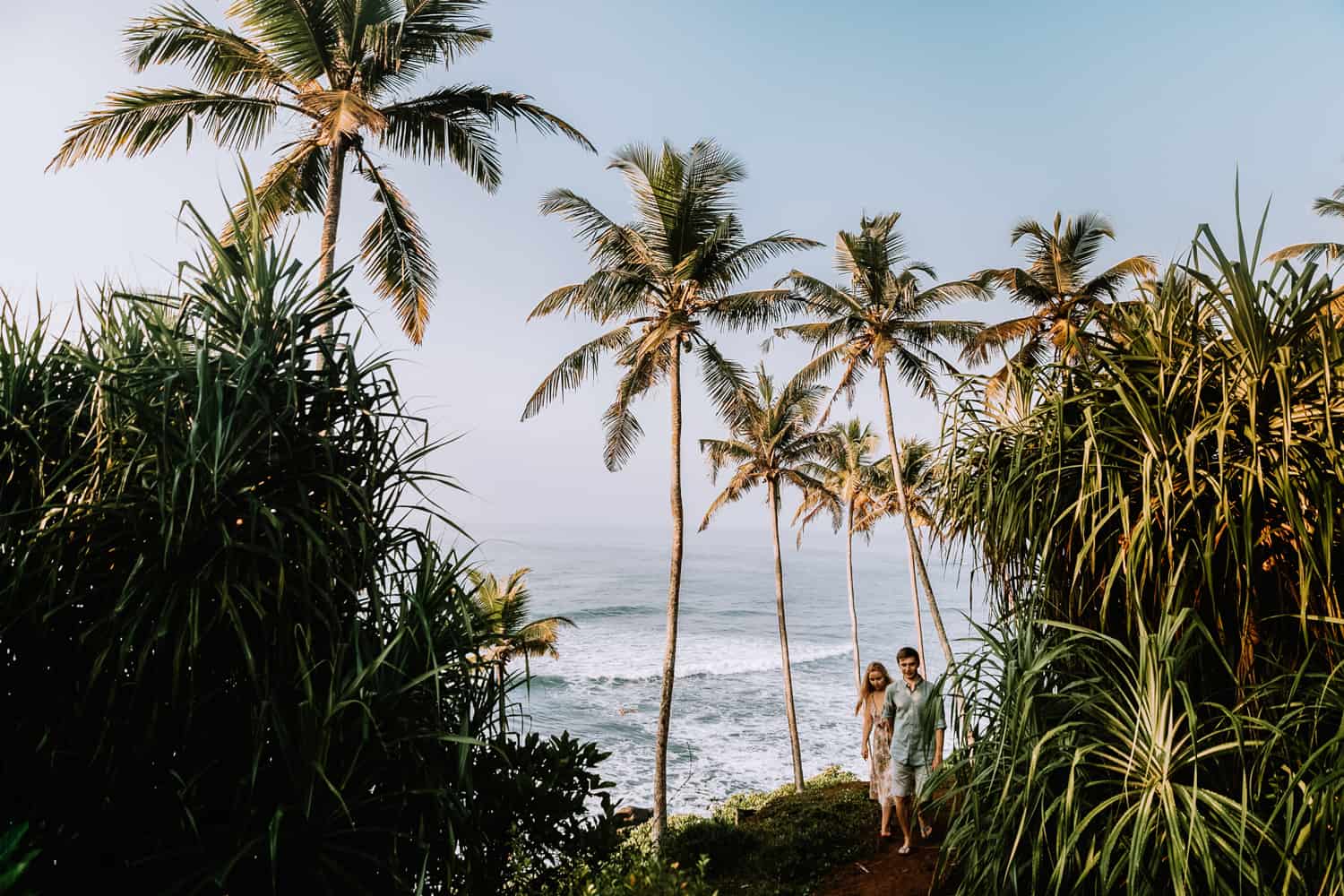 Picturesque coastlines in Sri Lanka on honeymoon