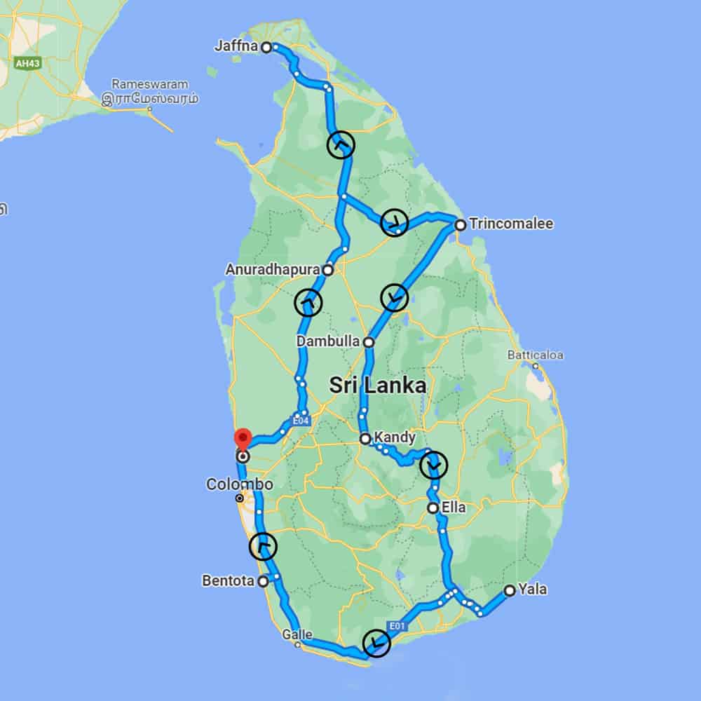 Jaffna itinerary